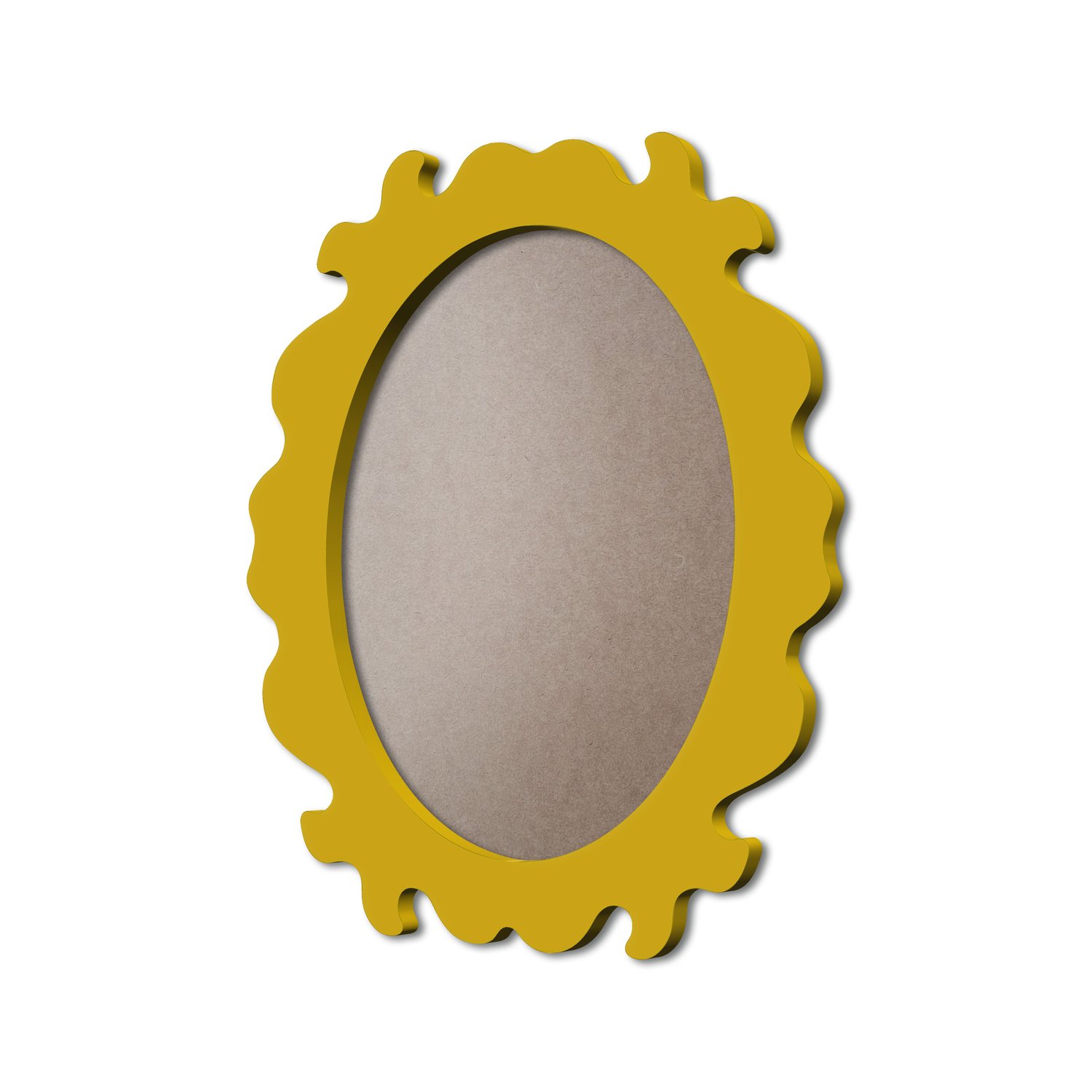 Moldura Provençal Colorida Oval Em MDF 6mm Para Quadros Decorativos Com Fundo MDF e PVC Antirreflexo