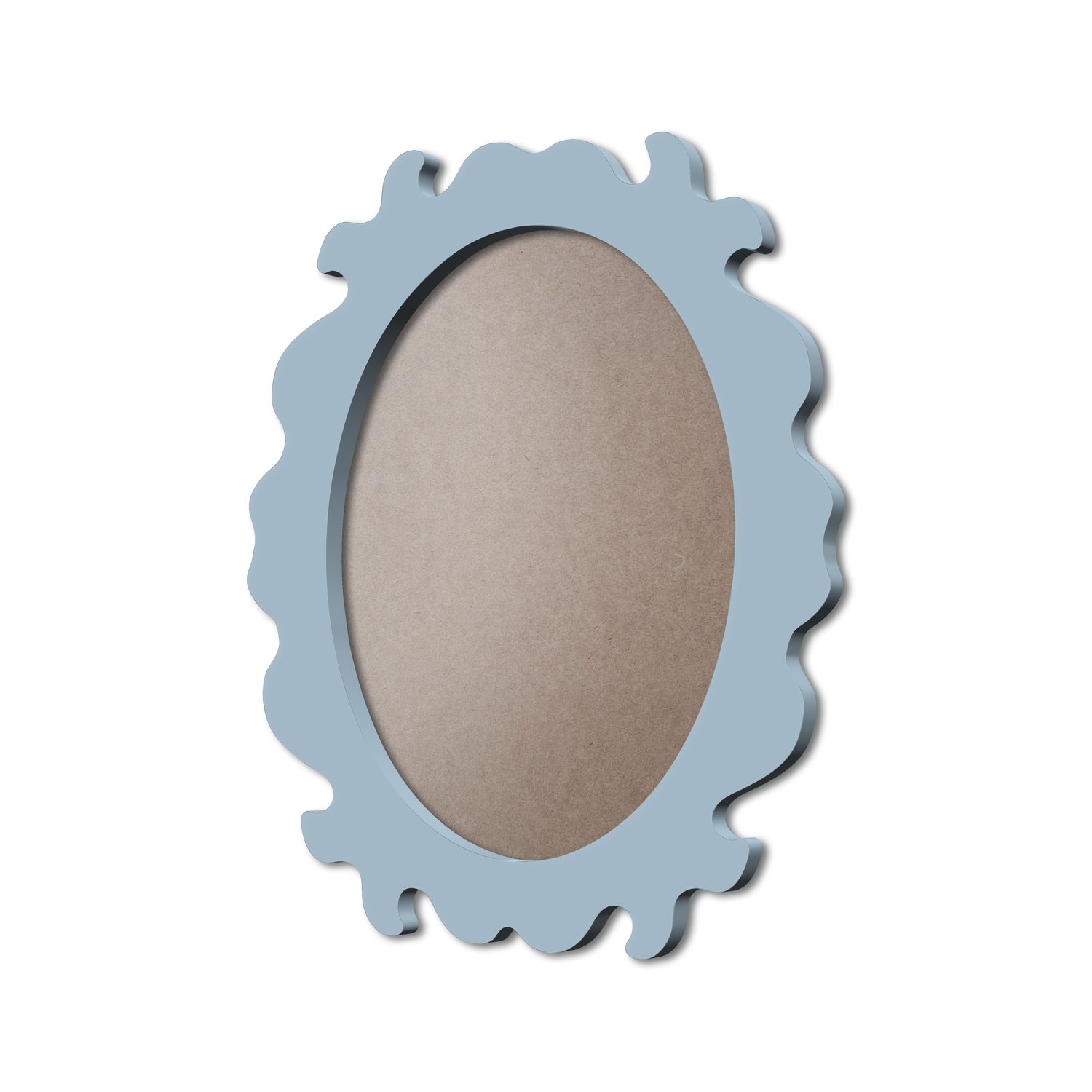 Moldura Provençal Colorida Oval Em MDF 6mm Para Quadros Decorativos Com Fundo MDF e PVC Antirreflexo