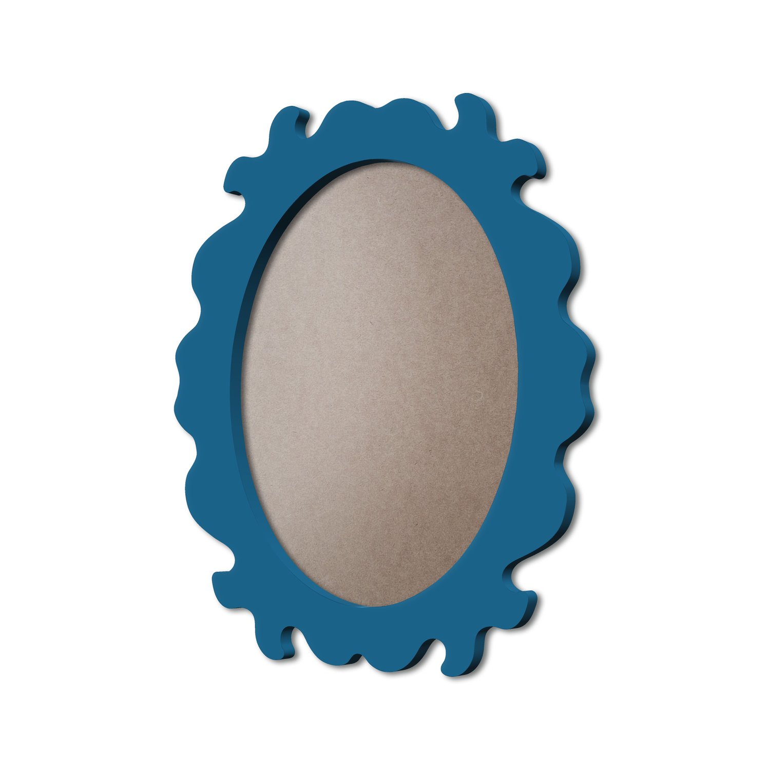 Moldura Provençal Colorida Oval Em MDF 6mm Para Quadros Decorativos Com Fundo MDF e PVC Antirreflexo