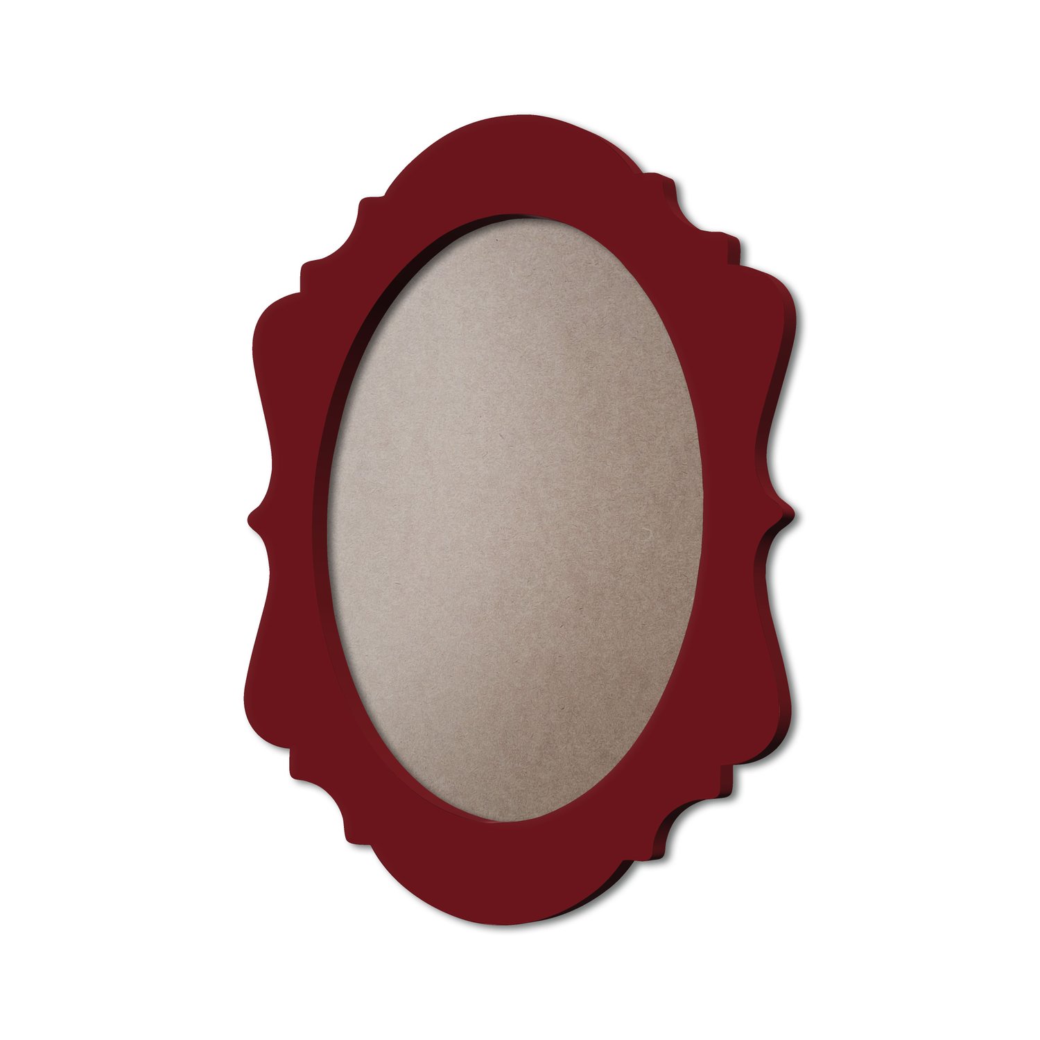 Moldura Provençal Colorida Oval Em MDF 6mm Para Quadros Decorativos Com Fundo MDF e PVC Antirreflexo