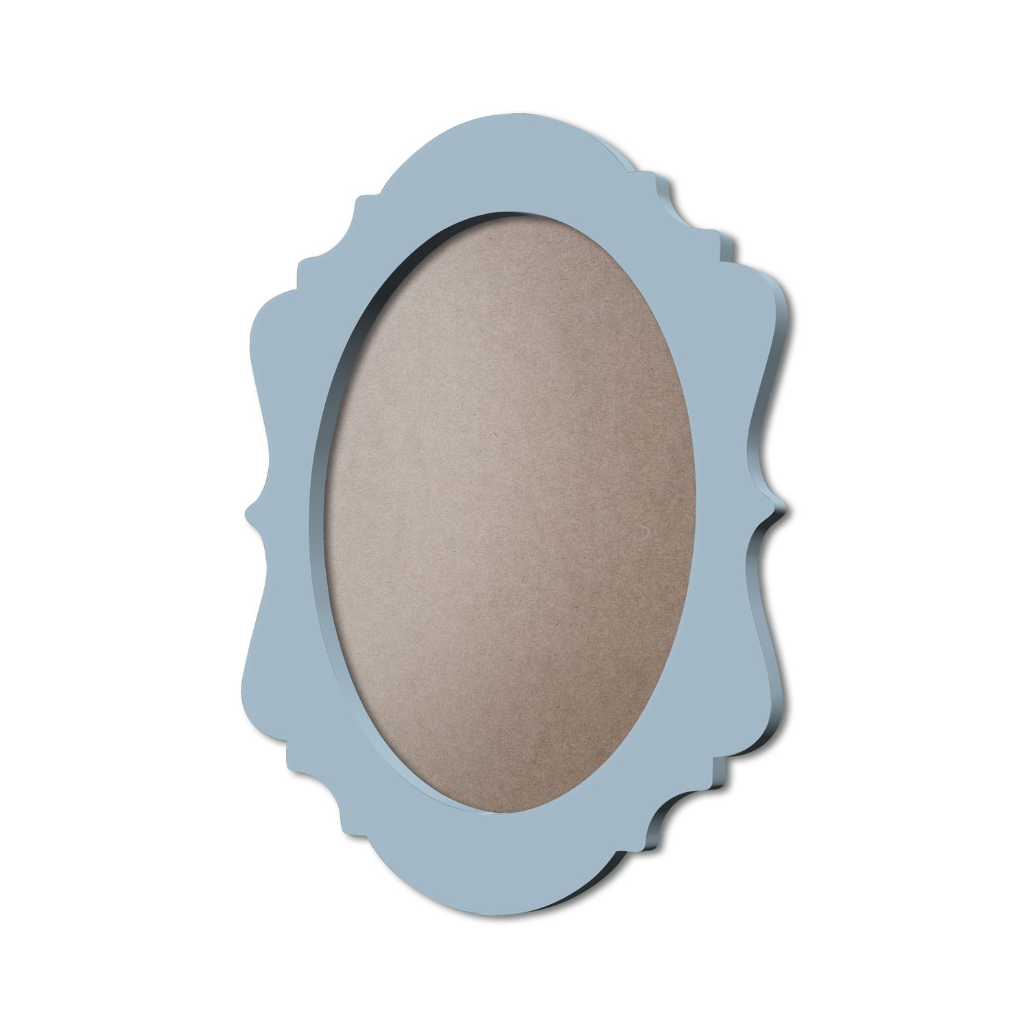 Moldura Provençal Colorida Oval Em MDF 6mm Para Quadros Decorativos Com Fundo MDF e PVC Antirreflexo