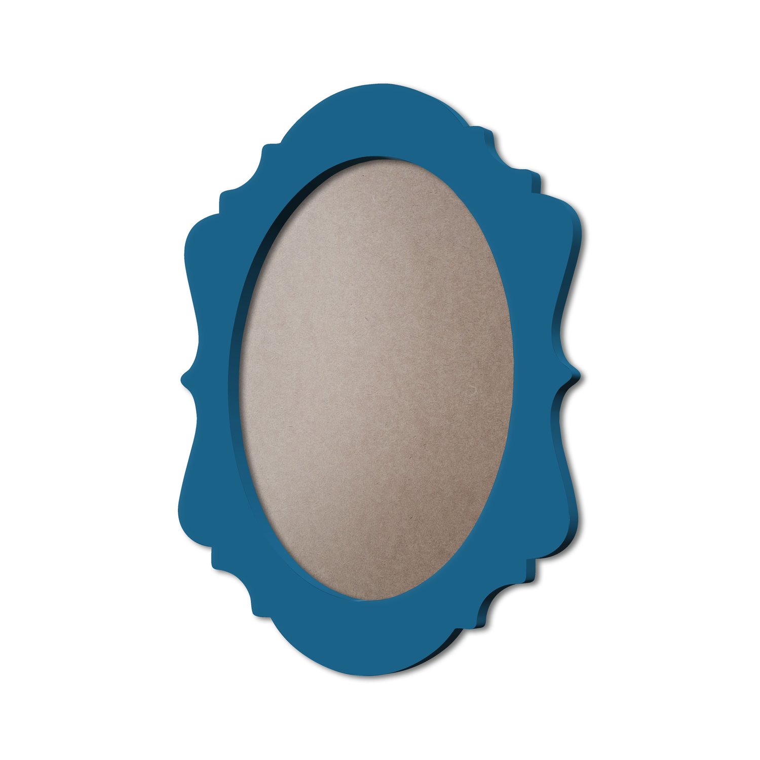 Moldura Provençal Colorida Oval Em MDF 6mm Para Quadros Decorativos Com Fundo MDF e PVC Antirreflexo