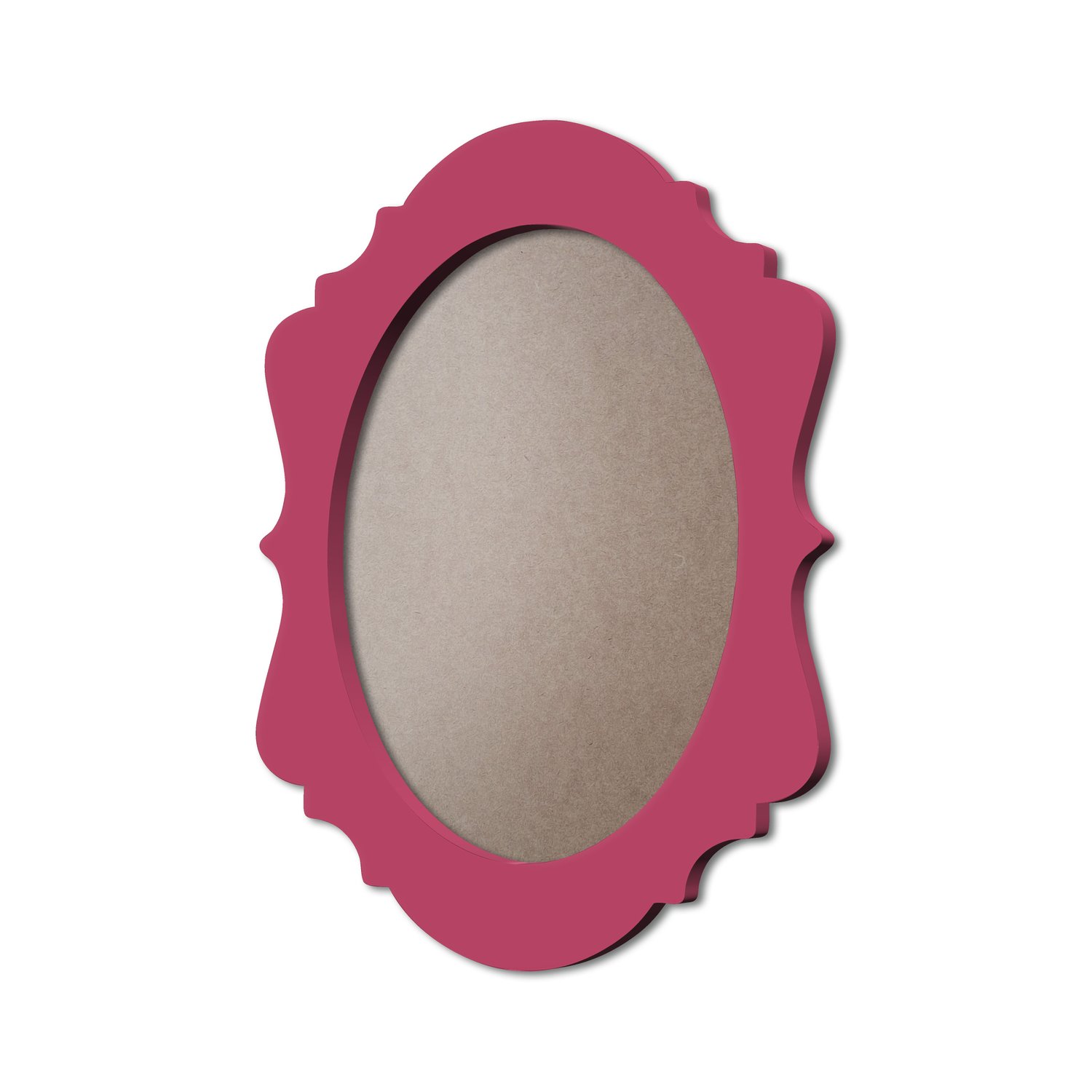 Moldura Provençal Colorida Oval Em MDF 6mm Para Quadros Decorativos Com Fundo MDF e PVC Antirreflexo