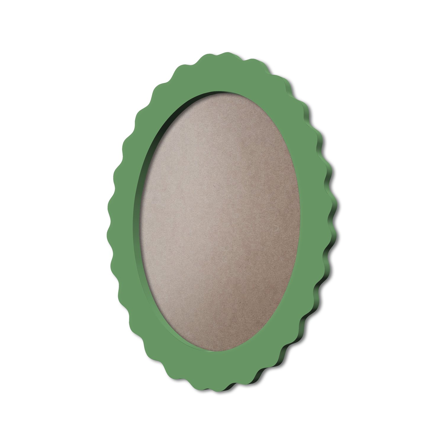 Moldura Provençal Colorida Oval Em MDF 6mm Para Quadros Decorativos Com Fundo MDF e PVC Antirreflexo
