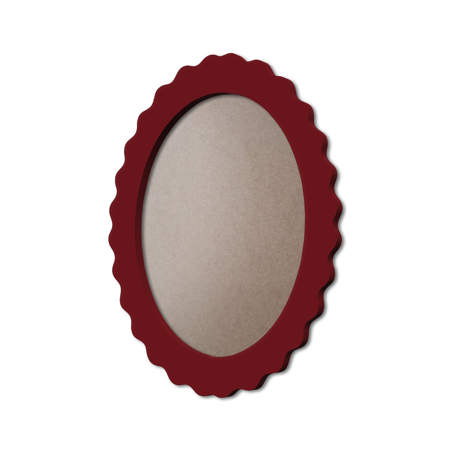 Moldura Provençal Colorida Oval Em MDF 6mm Para Quadros Decorativos Com Fundo MDF e PVC Antirreflexo