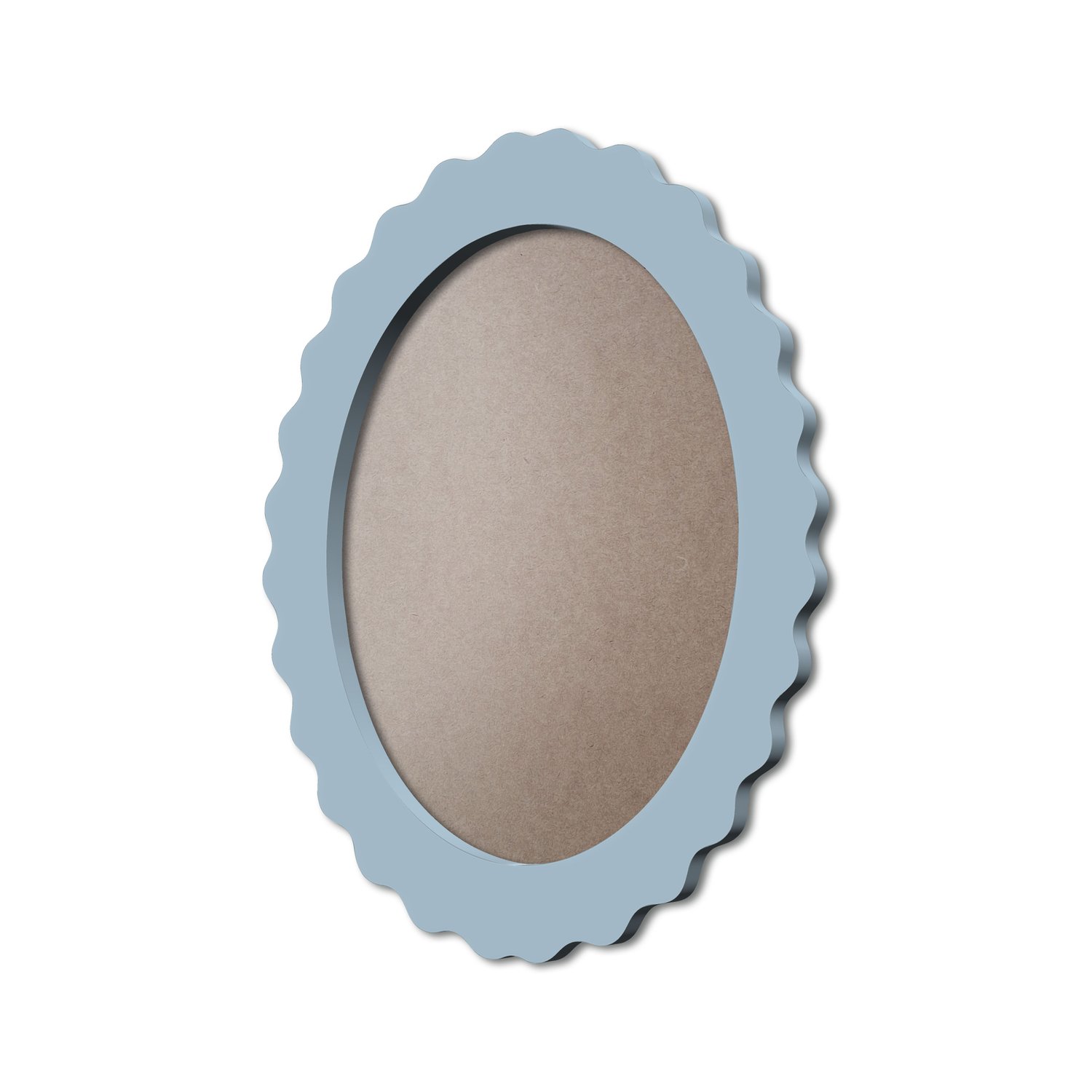 Moldura Provençal Colorida Oval Em MDF 6mm Para Quadros Decorativos Com Fundo MDF e PVC Antirreflexo