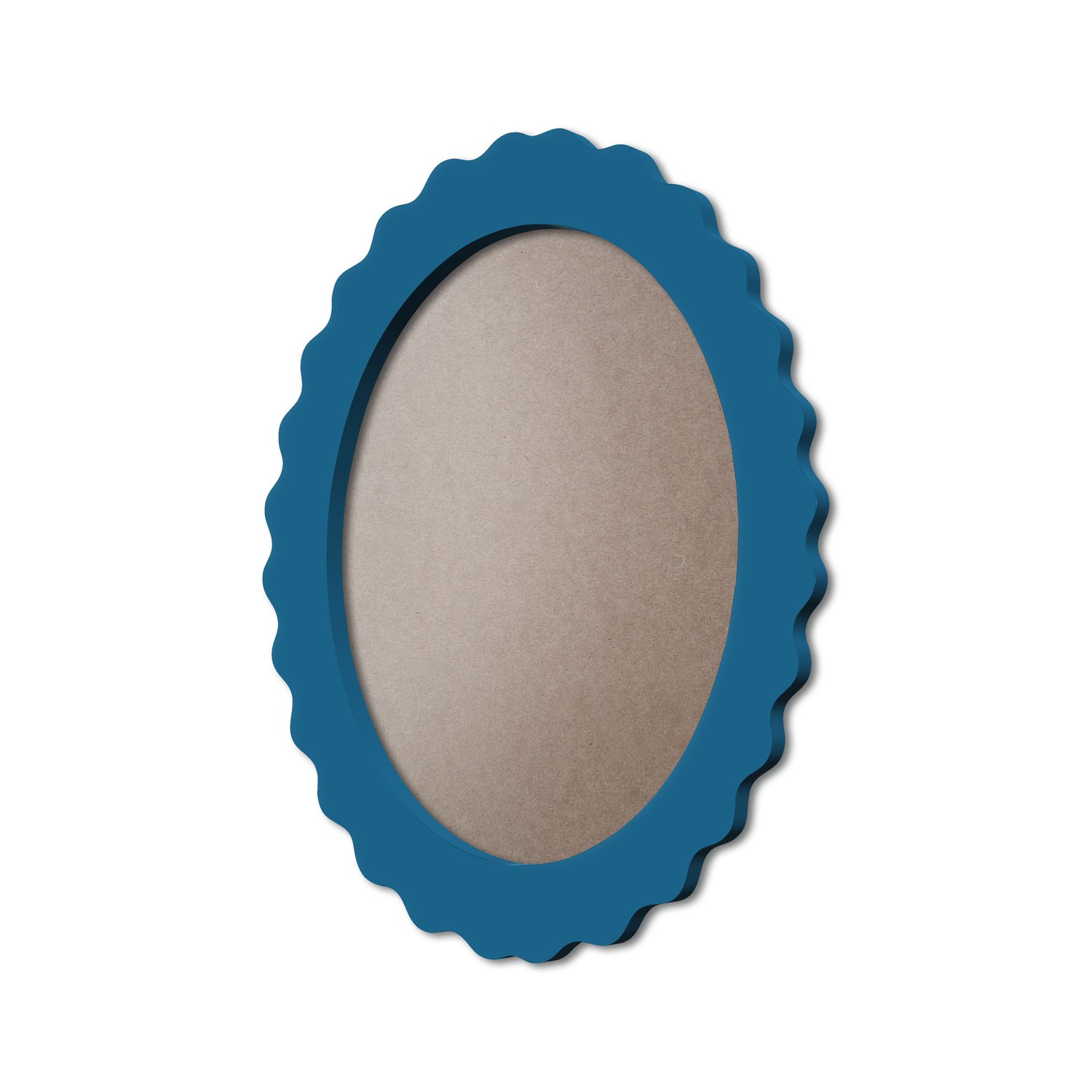 Moldura Provençal Colorida Oval Em MDF 6mm Para Quadros Decorativos Com Fundo MDF e PVC Antirreflexo