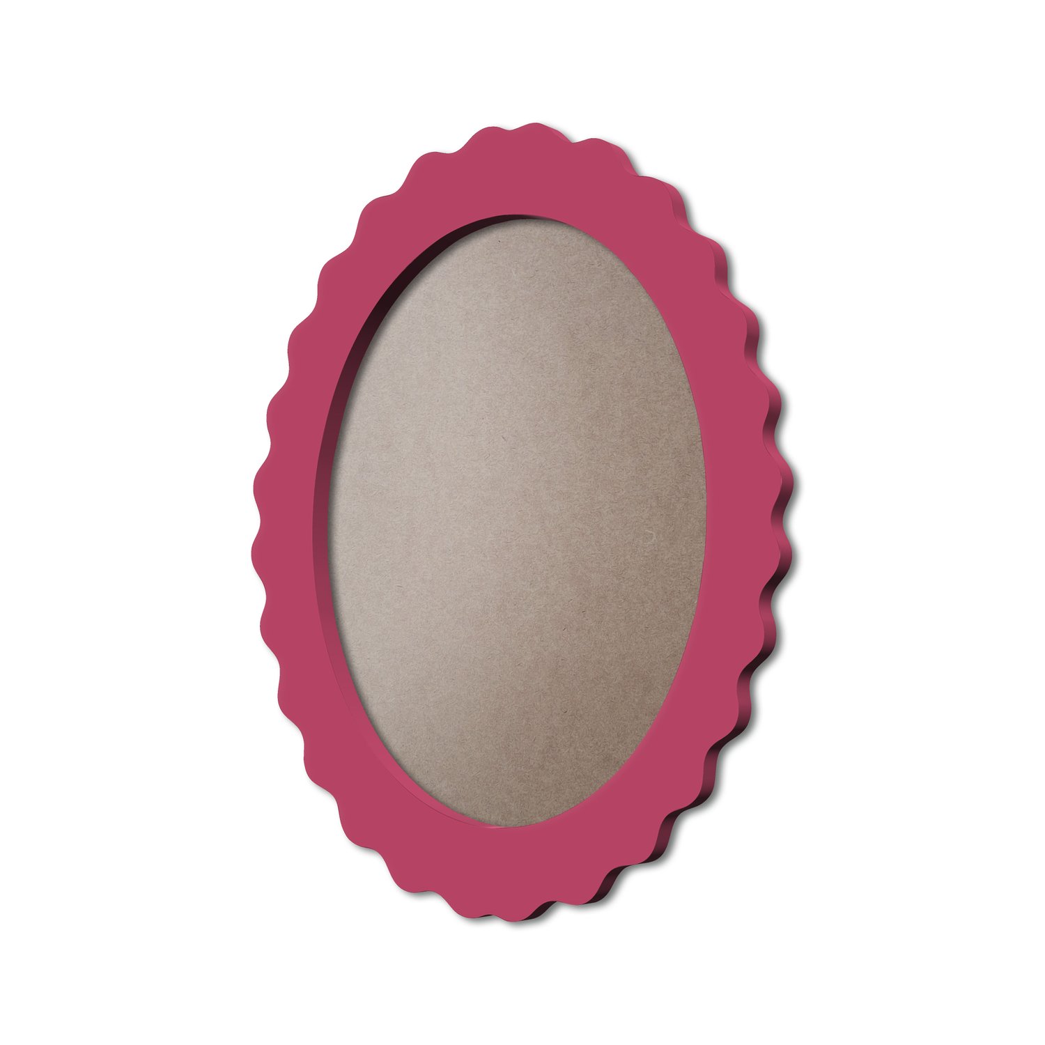 Moldura Provençal Colorida Oval Em MDF 6mm Para Quadros Decorativos Com Fundo MDF e PVC Antirreflexo