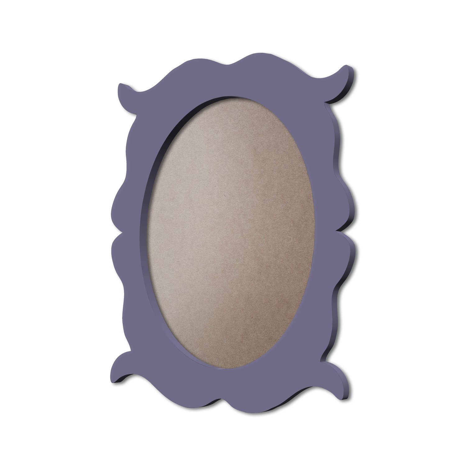 Moldura Provençal Colorida Oval Em MDF 6mm Para Quadros Decorativos Com Fundo MDF e PVC Antirreflexo