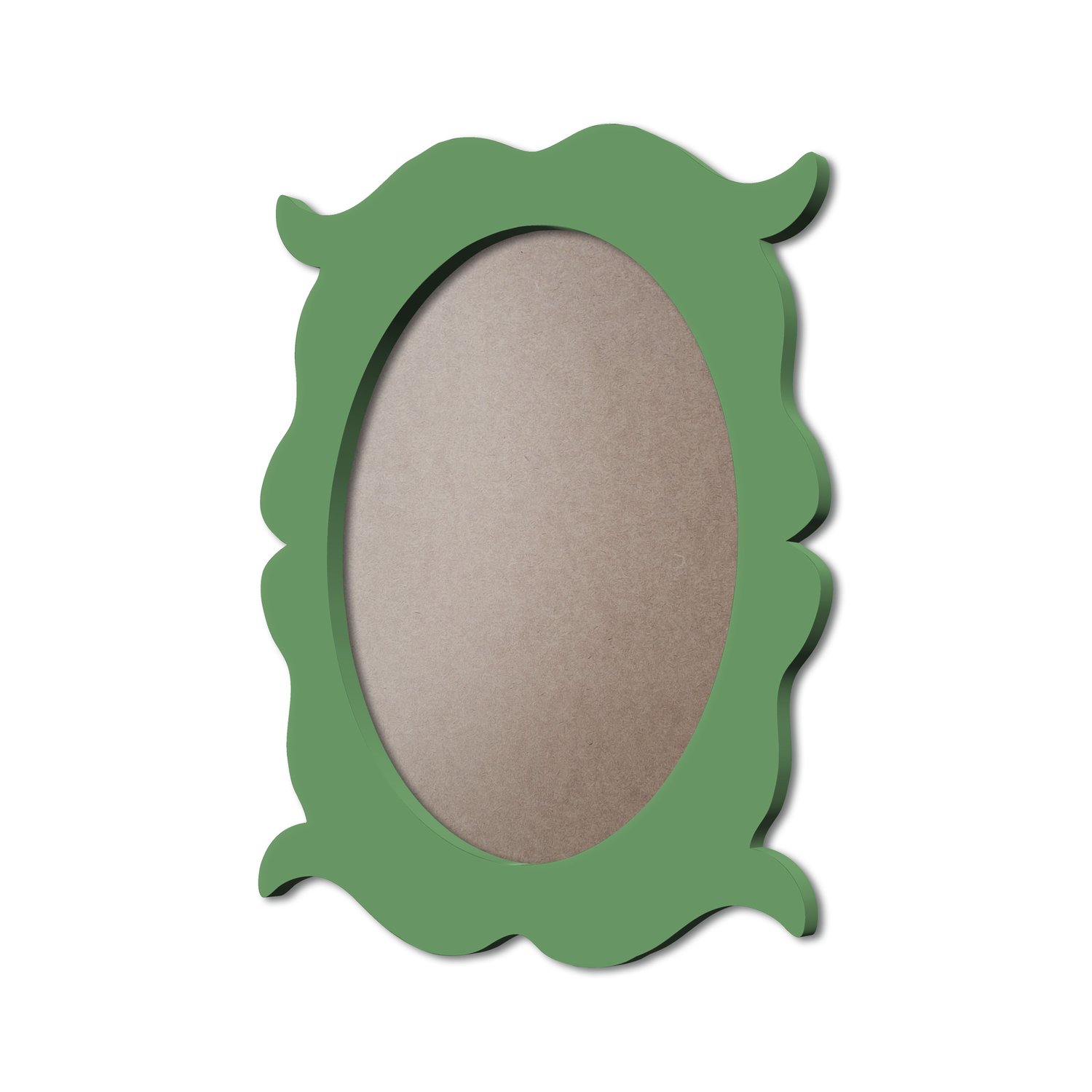 Moldura Provençal Colorida Oval Em MDF 6mm Para Quadros Decorativos Com Fundo MDF e PVC Antirreflexo