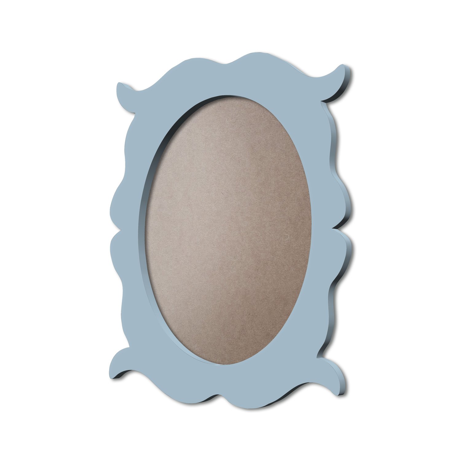 Moldura Provençal Colorida Oval Em MDF 6mm Para Quadros Decorativos Com Fundo MDF e PVC Antirreflexo