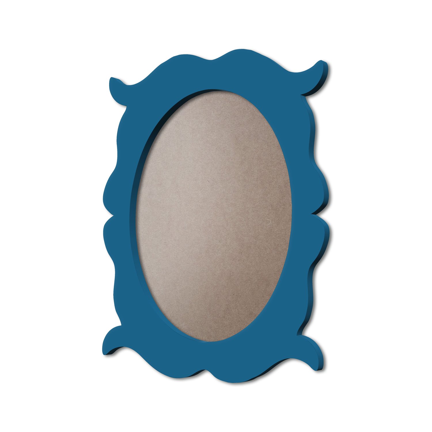 Moldura Provençal Colorida Oval Em MDF 6mm Para Quadros Decorativos Com Fundo MDF e PVC Antirreflexo