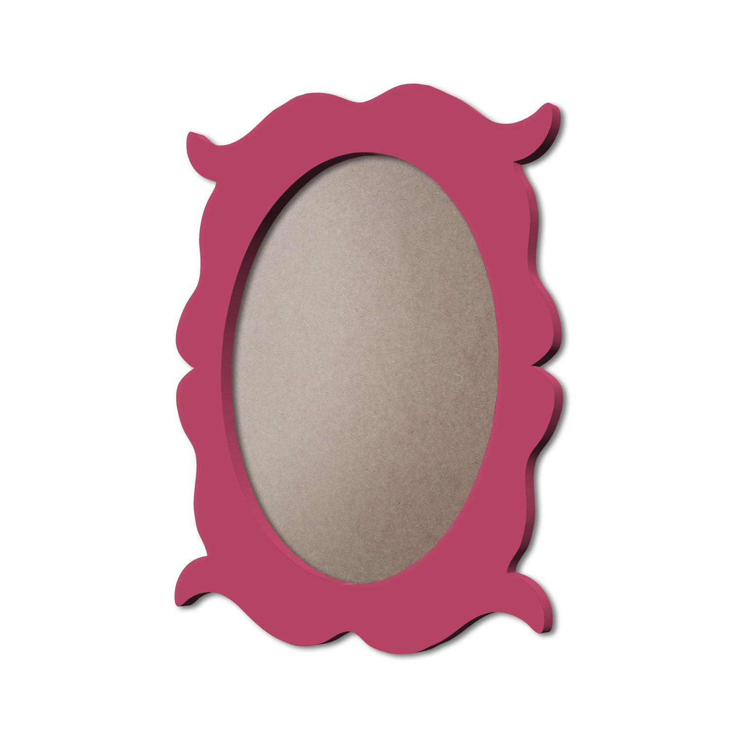 Moldura Provençal Colorida Oval Em MDF 6mm Para Quadros Decorativos Com Fundo MDF e PVC Antirreflexo