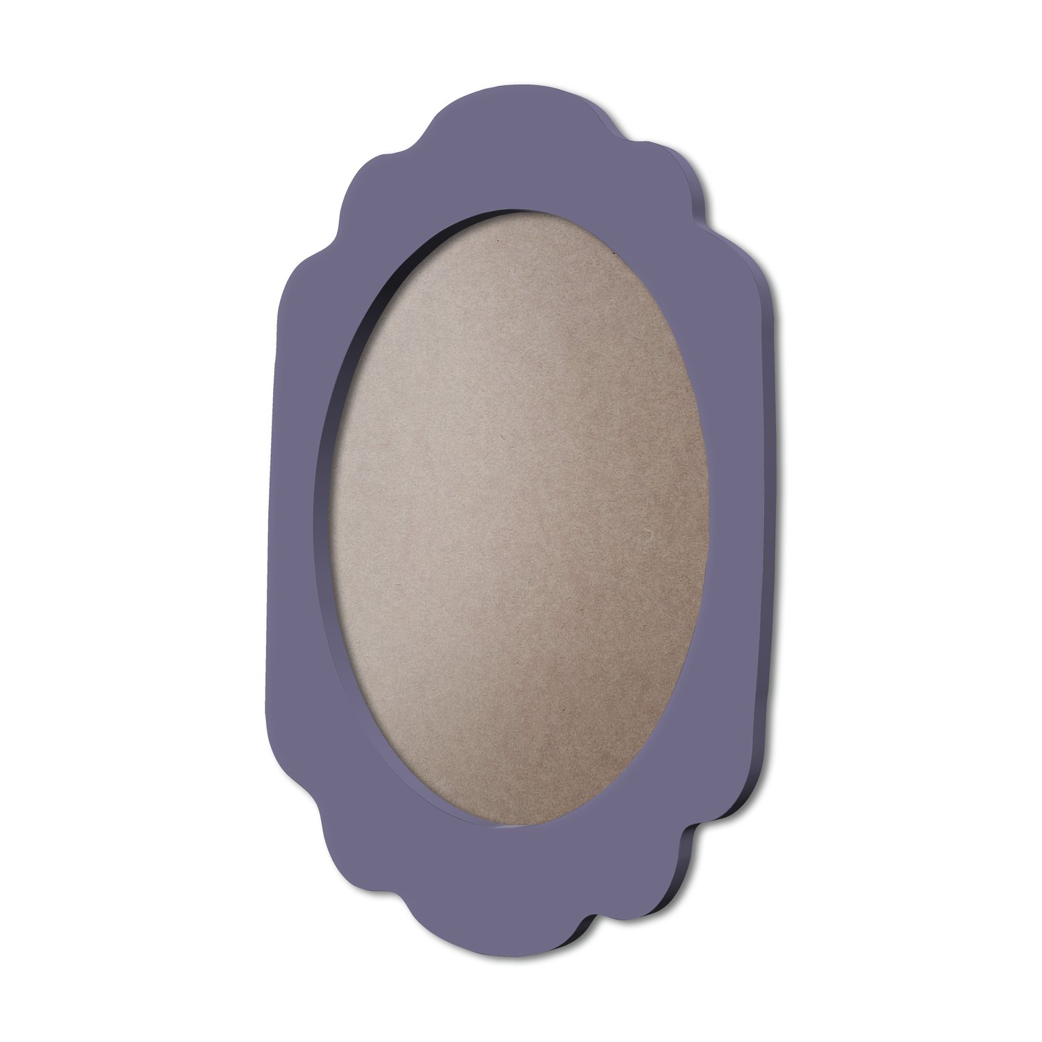 Moldura Provençal Colorida Oval Em MDF 6mm Para Quadros Decorativos Com Fundo MDF e PVC Antirreflexo