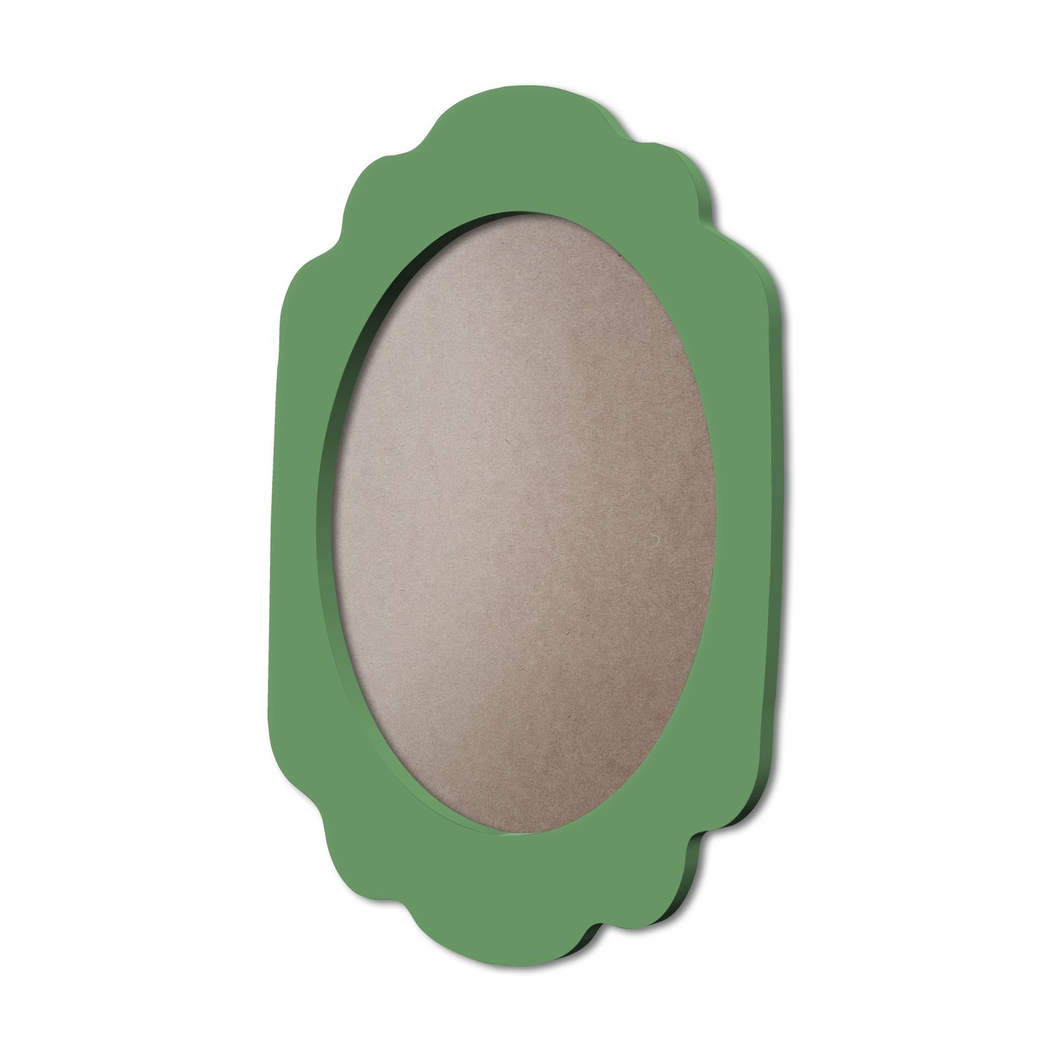 Moldura Provençal Colorida Oval Em MDF 6mm Para Quadros Decorativos Com Fundo MDF e PVC Antirreflexo