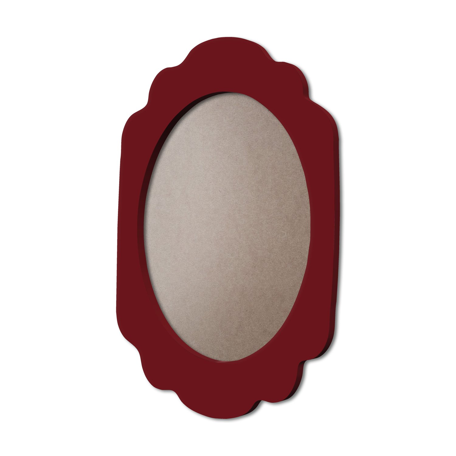 Moldura Provençal Colorida Oval Em MDF 6mm Para Quadros Decorativos Com Fundo MDF e PVC Antirreflexo