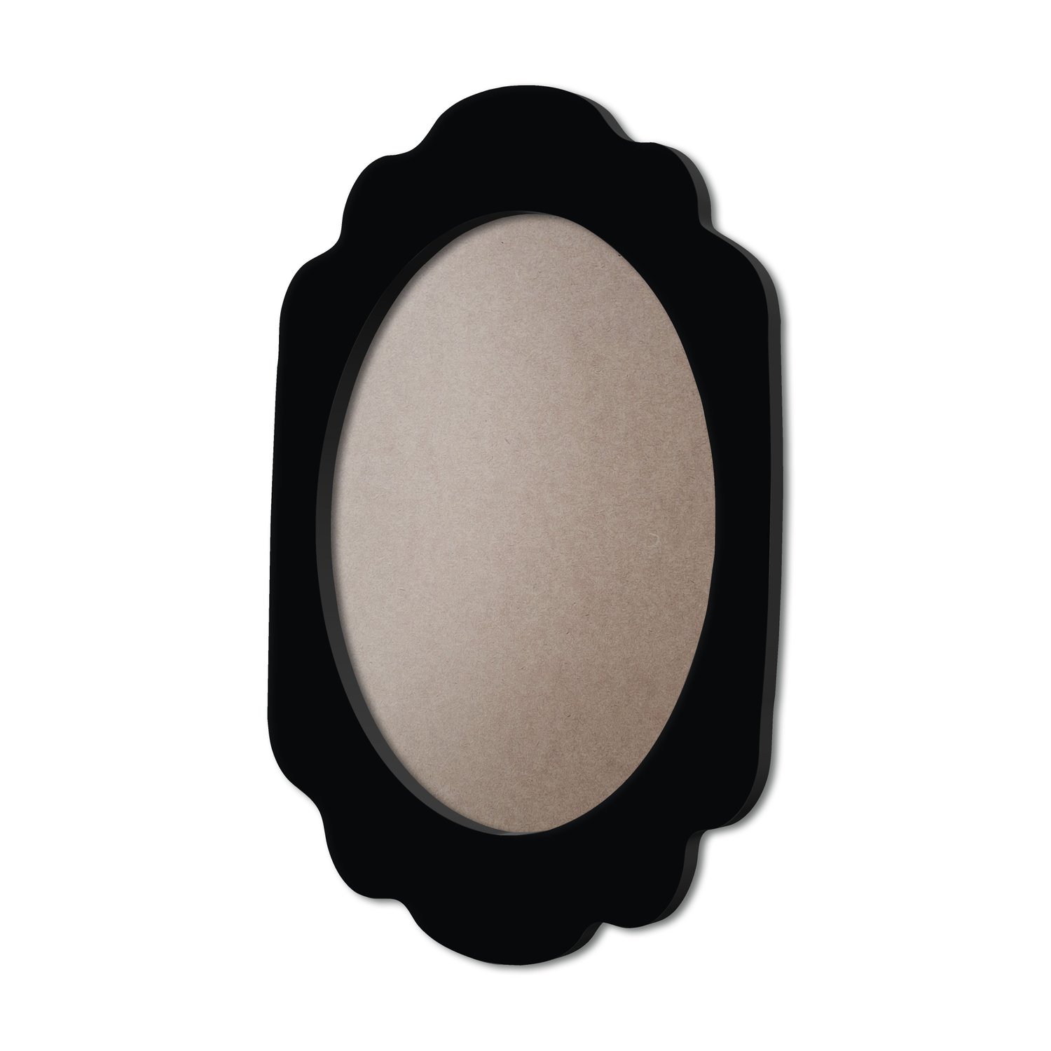 Moldura Provençal Colorida Oval Em MDF 6mm Para Quadros Decorativos Com Fundo MDF e PVC Antirreflexo