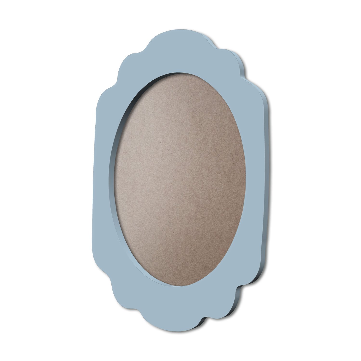 Moldura Provençal Colorida Oval Em MDF 6mm Para Quadros Decorativos Com Fundo MDF e PVC Antirreflexo