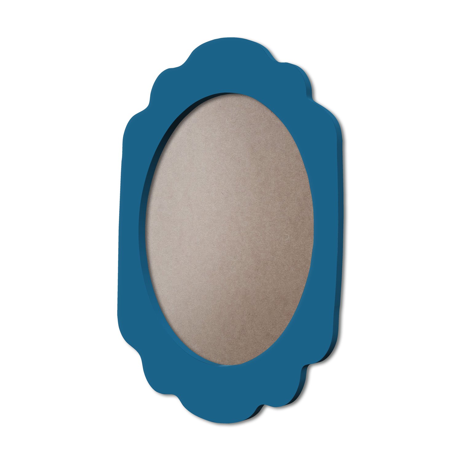 Moldura Provençal Colorida Oval Em MDF 6mm Para Quadros Decorativos Com Fundo MDF e PVC Antirreflexo