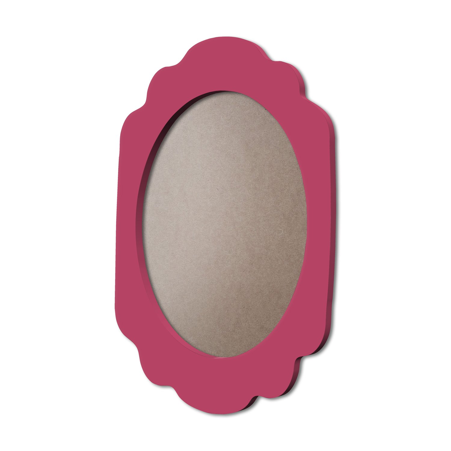 Moldura Provençal Colorida Oval Em MDF 6mm Para Quadros Decorativos Com Fundo MDF e PVC Antirreflexo