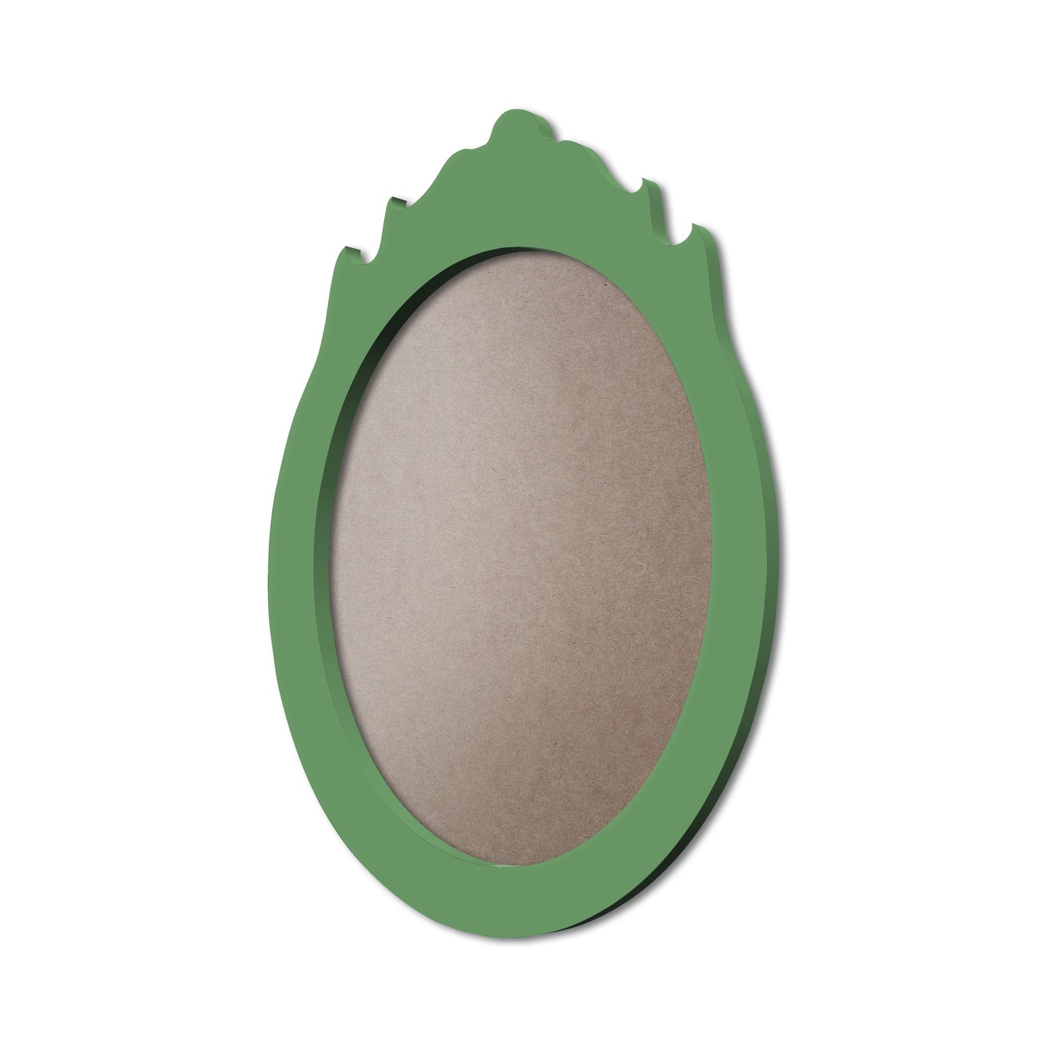 Moldura Provençal Colorida Oval Em MDF 6mm Para Quadros Decorativos Com Fundo MDF e PVC Antirreflexo