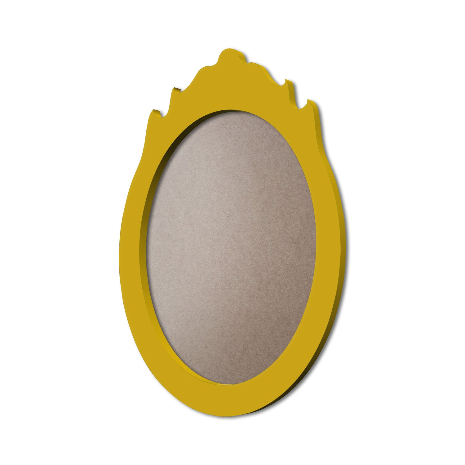 Moldura Provençal Colorida Oval Em MDF 6mm Para Quadros Decorativos Com Fundo MDF e PVC Antirreflexo