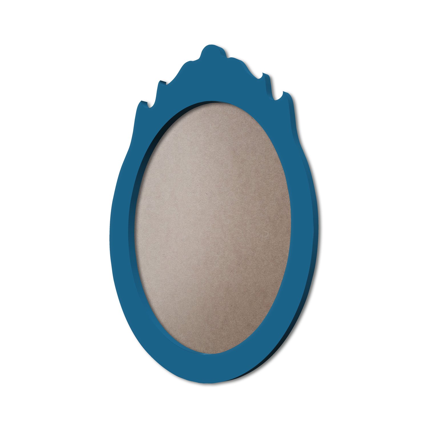Moldura Provençal Colorida Oval Em MDF 6mm Para Quadros Decorativos Com Fundo MDF e PVC Antirreflexo
