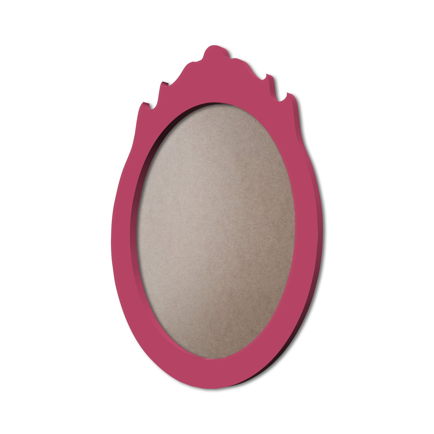 Moldura Provençal Colorida Oval Em MDF 6mm Para Quadros Decorativos Com Fundo MDF e PVC Antirreflexo