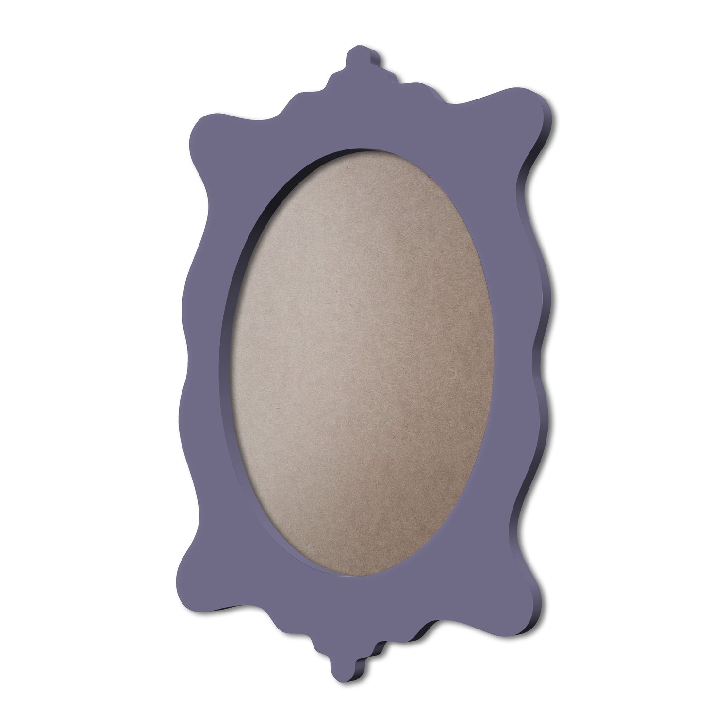 Moldura Provençal Colorida Oval Em MDF 6mm Para Quadros Decorativos Com Fundo MDF e PVC Antirreflexo