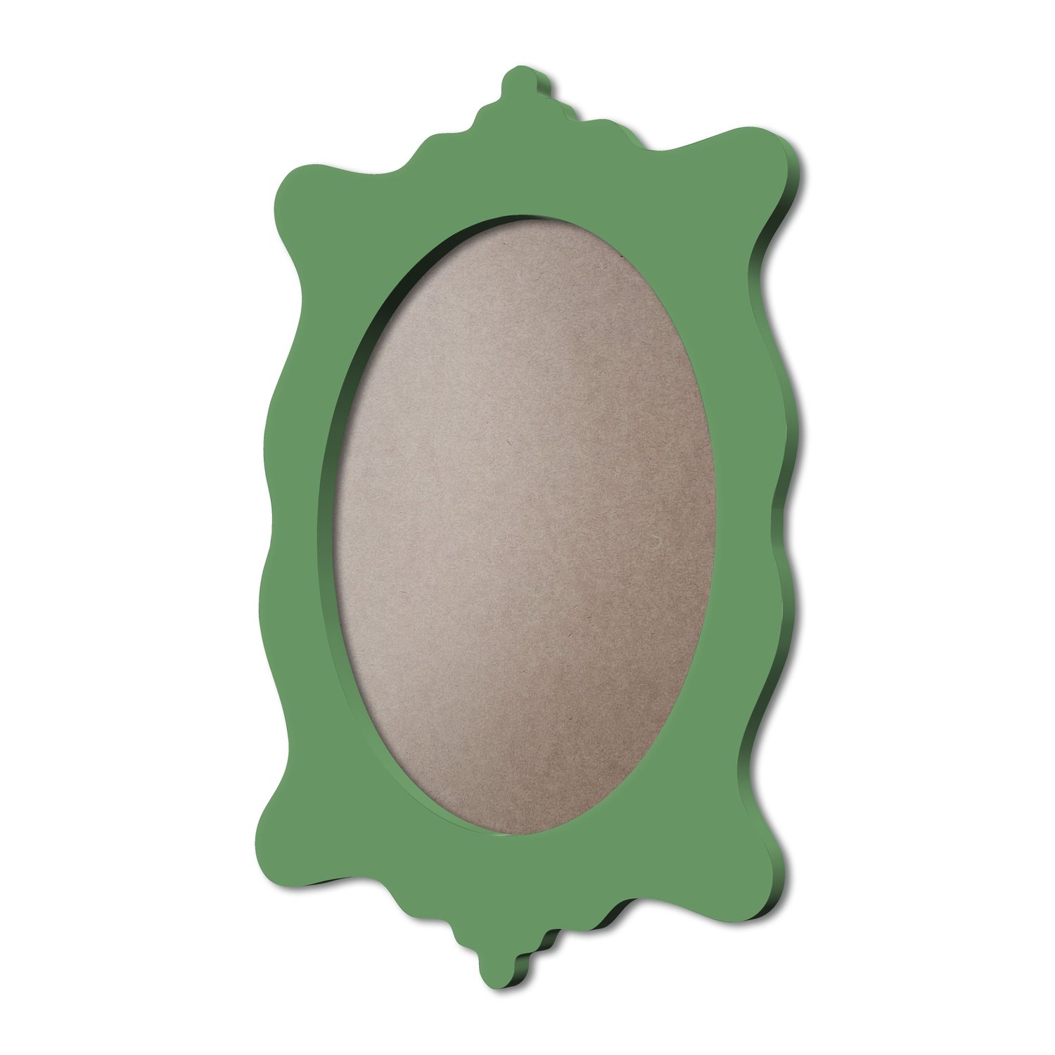 Moldura Provençal Colorida Oval Em MDF 6mm Para Quadros Decorativos Com Fundo MDF e PVC Antirreflexo