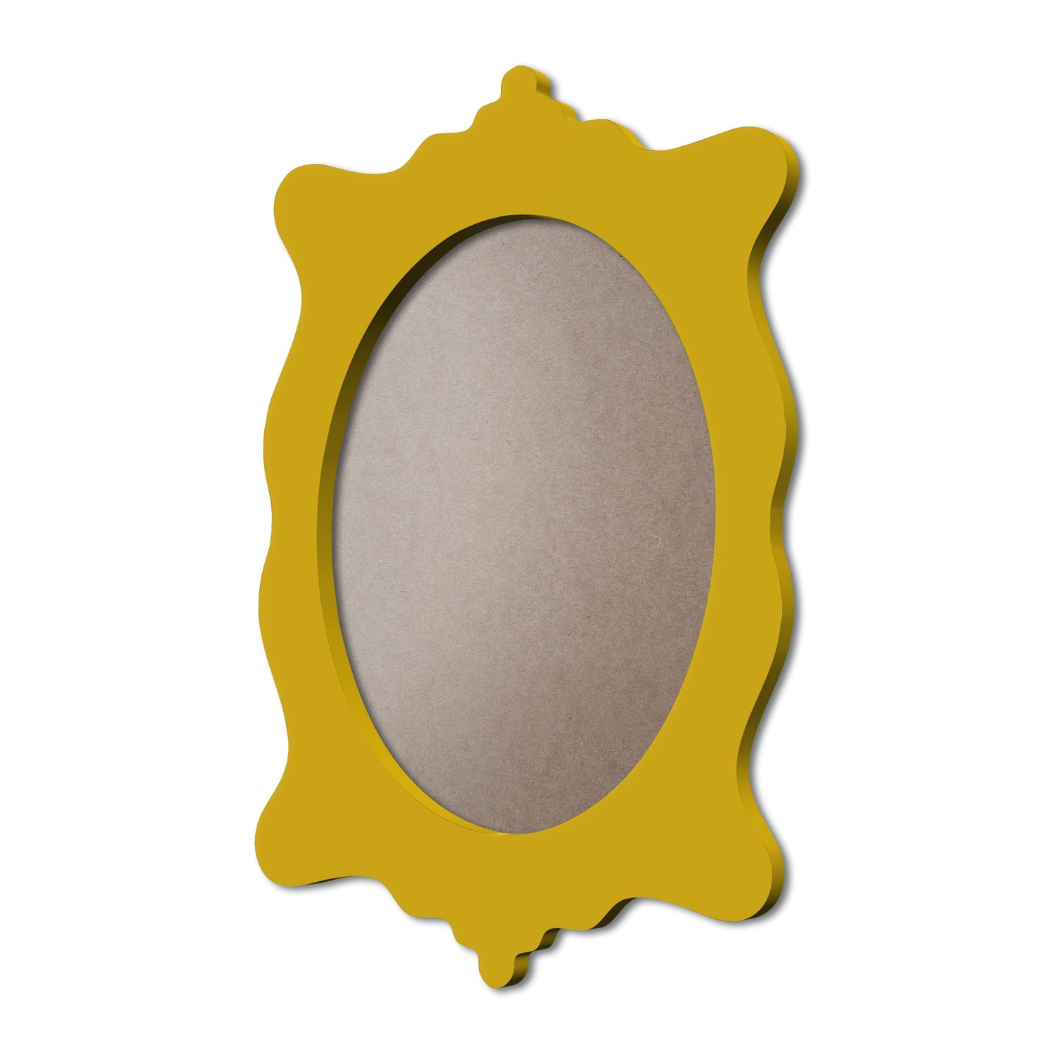 Moldura Provençal Colorida Oval Em MDF 6mm Para Quadros Decorativos Com Fundo MDF e PVC Antirreflexo