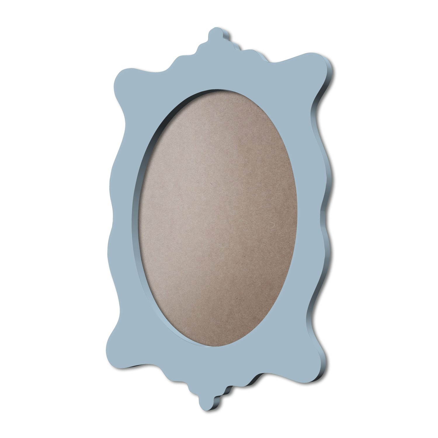 Moldura Provençal Colorida Oval Em MDF 6mm Para Quadros Decorativos Com Fundo MDF e PVC Antirreflexo