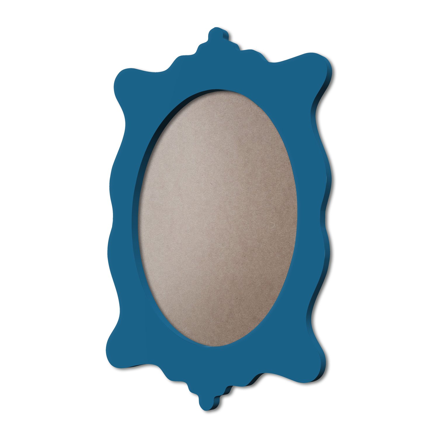 Moldura Provençal Colorida Oval Em MDF 6mm Para Quadros Decorativos Com Fundo MDF e PVC Antirreflexo