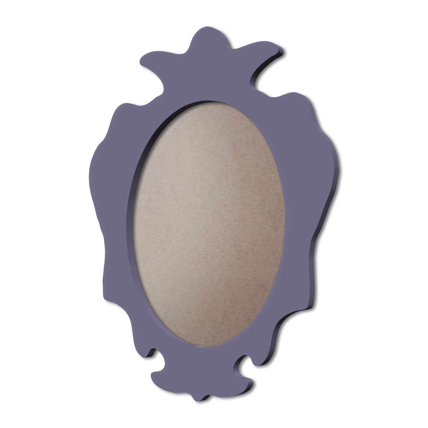 Moldura Provençal Colorida Oval Em MDF 6mm Para Quadros Decorativos Com Fundo MDF e PVC Antirreflexo