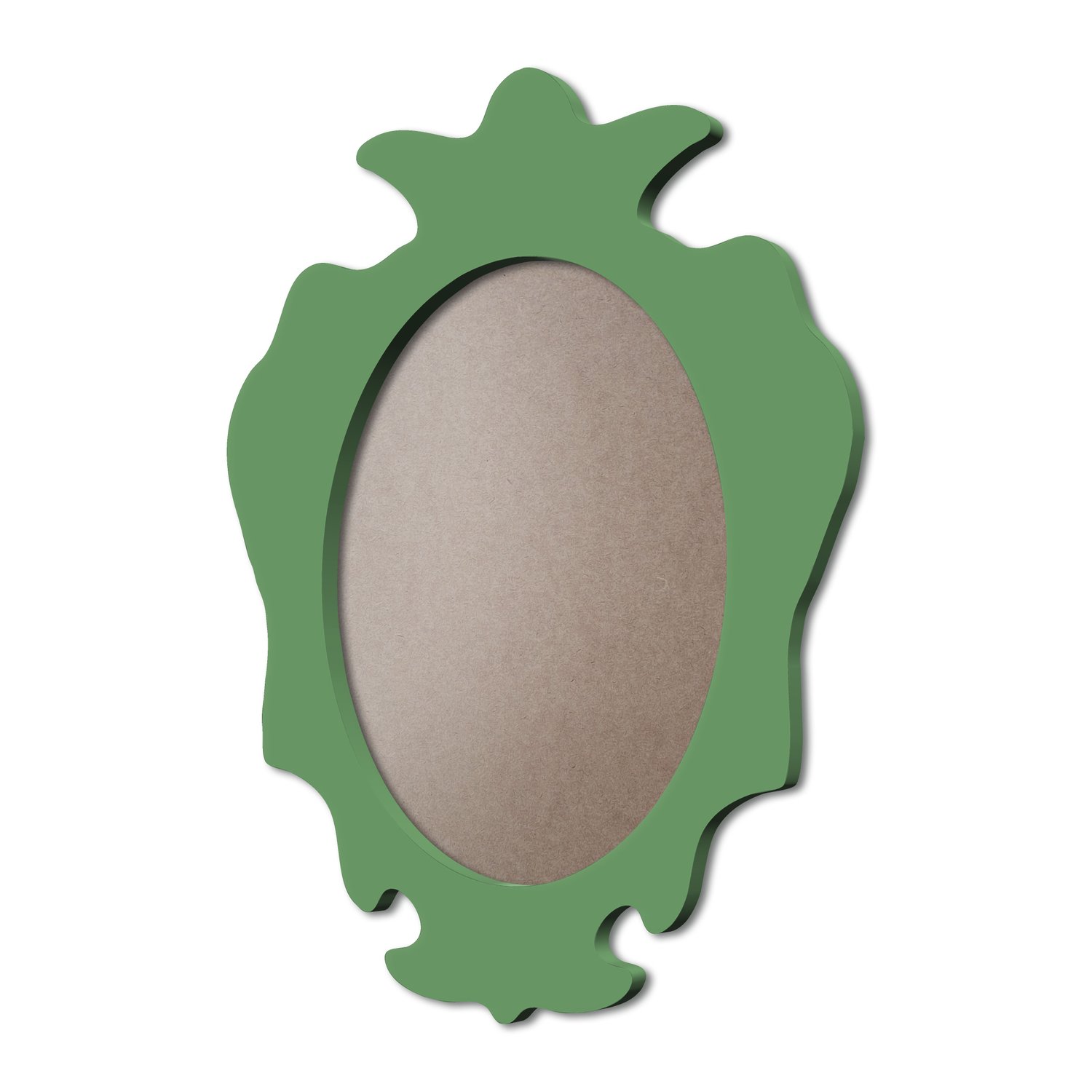 Moldura Provençal Colorida Oval Em MDF 6mm Para Quadros Decorativos Com Fundo MDF e PVC Antirreflexo