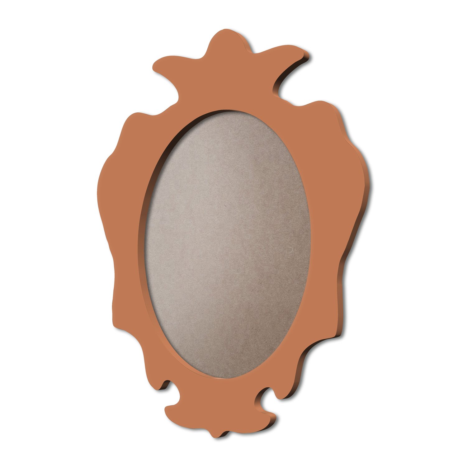 Moldura Provençal Colorida Oval Em MDF 6mm Para Quadros Decorativos Com Fundo MDF e PVC Antirreflexo