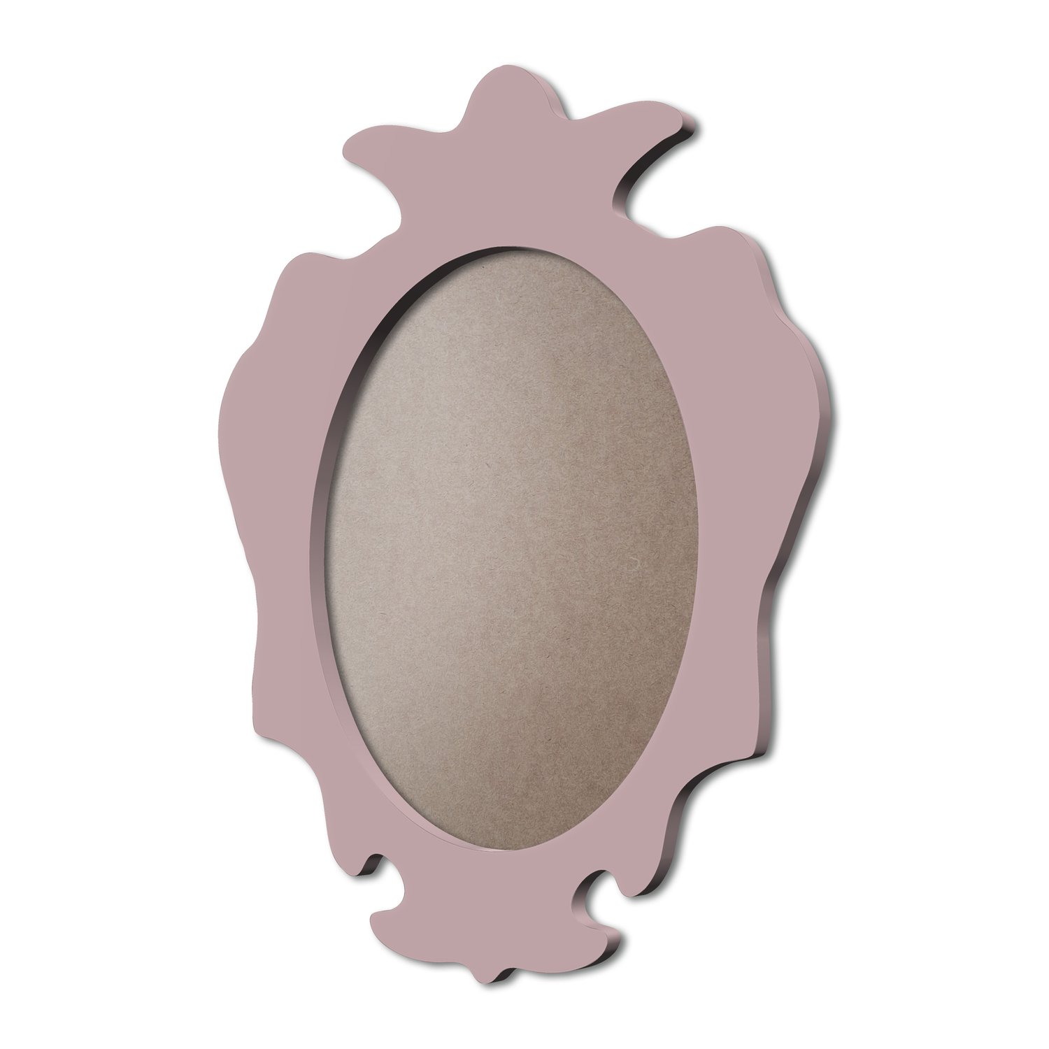 Moldura Provençal Colorida Oval Em MDF 6mm Para Quadros Decorativos Com Fundo MDF e PVC Antirreflexo
