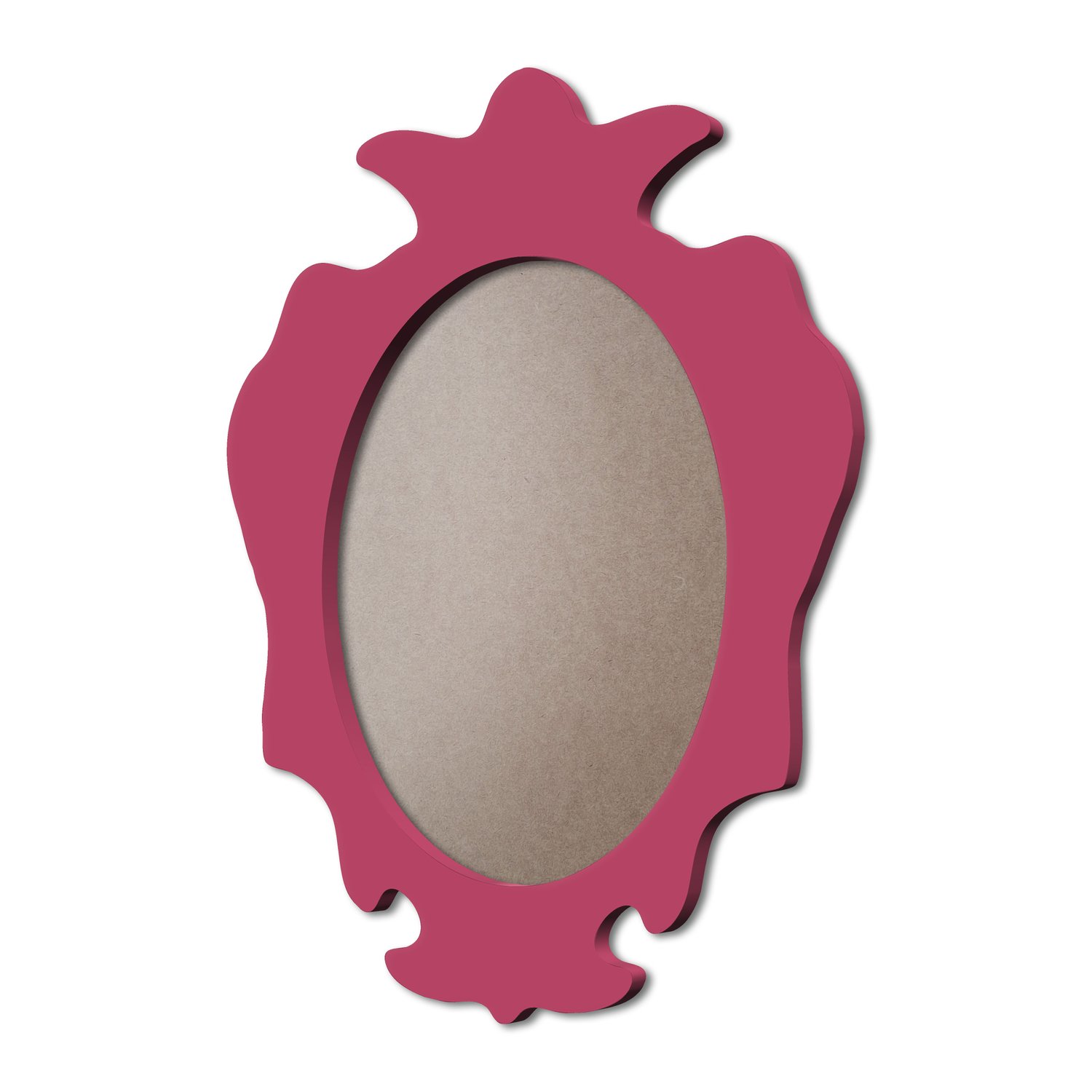 Moldura Provençal Colorida Oval Em MDF 6mm Para Quadros Decorativos Com Fundo MDF e PVC Antirreflexo