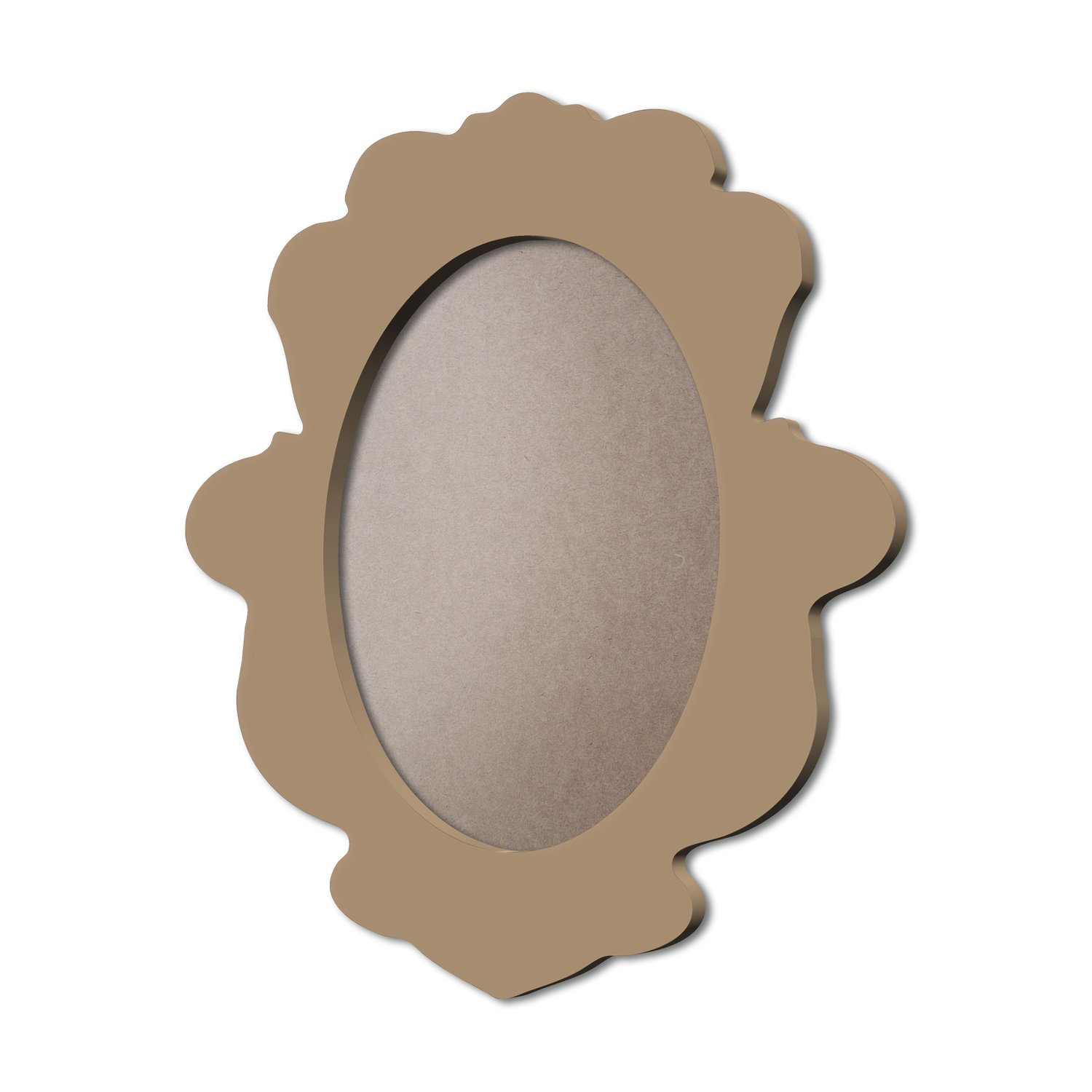 Moldura Provençal Colorida Oval Em MDF 6mm Para Quadros Decorativos Com Fundo MDF e PVC Antirreflexo