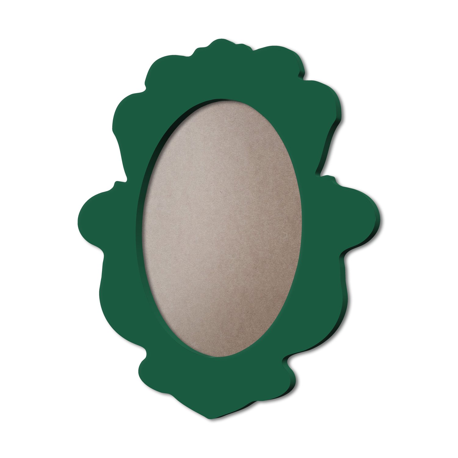 Moldura Provençal Colorida Oval Em MDF 6mm Para Quadros Decorativos Com Fundo MDF e PVC Antirreflexo