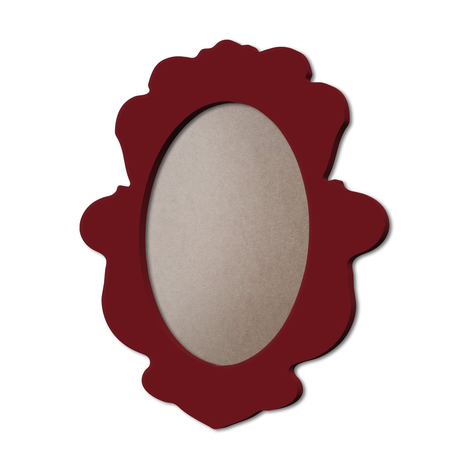 Moldura Provençal Colorida Oval Em MDF 6mm Para Quadros Decorativos Com Fundo MDF e PVC Antirreflexo