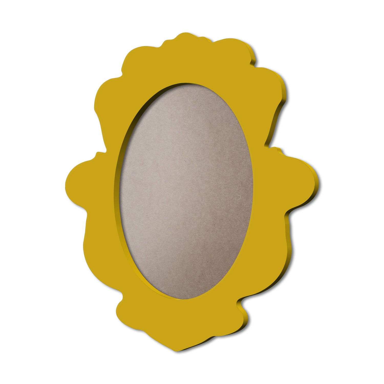 Moldura Provençal Colorida Oval Em MDF 6mm Para Quadros Decorativos Com Fundo MDF e PVC Antirreflexo