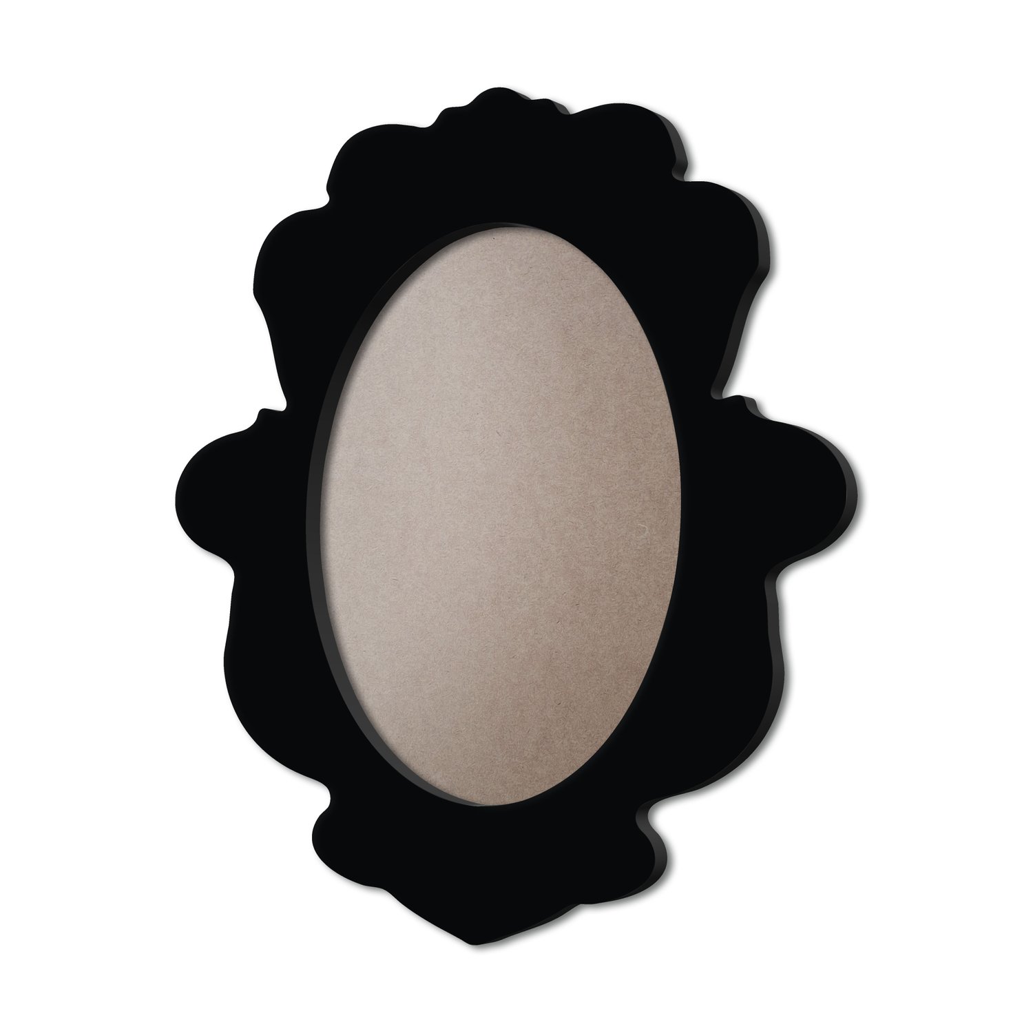 Moldura Provençal Colorida Oval Em MDF 6mm Para Quadros Decorativos Com Fundo MDF e PVC Antirreflexo