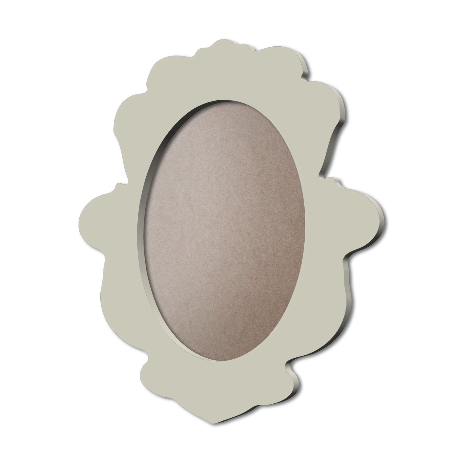 Moldura Provençal Colorida Oval Em MDF 6mm Para Quadros Decorativos Com Fundo MDF e PVC Antirreflexo