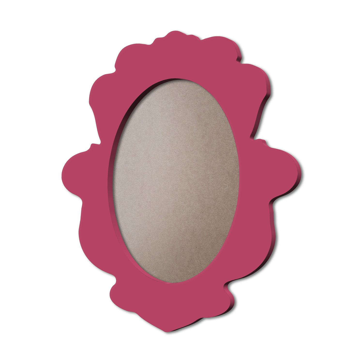 Moldura Provençal Colorida Oval Em MDF 6mm Para Quadros Decorativos Com Fundo MDF e PVC Antirreflexo