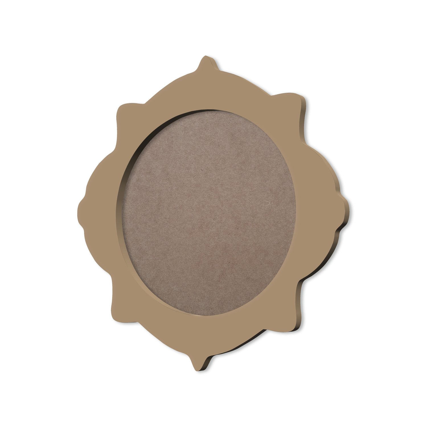 Moldura Provençal Colorida Redonda Em MDF 6mm Para Quadros Decorativos Com Fundo MDF