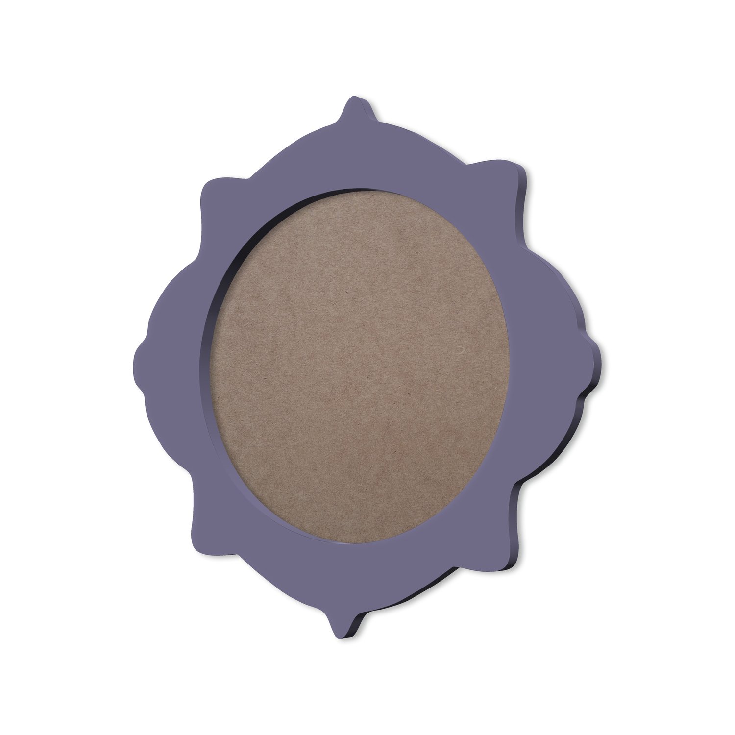 Moldura Provençal Colorida Redonda Em MDF 6mm Para Quadros Decorativos Com Fundo MDF