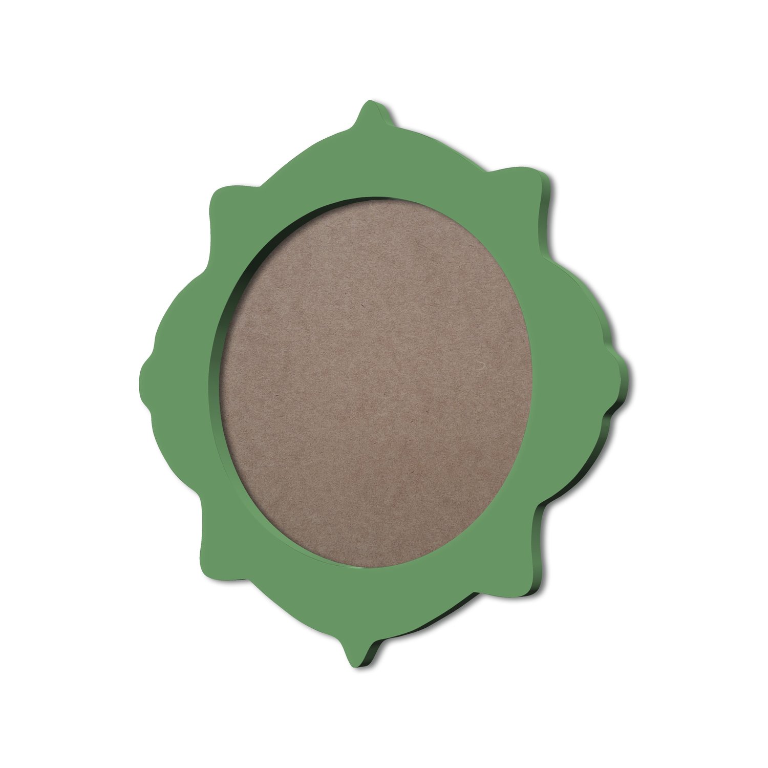 Moldura Provençal Colorida Redonda Em MDF 6mm Para Quadros Decorativos Com Fundo MDF