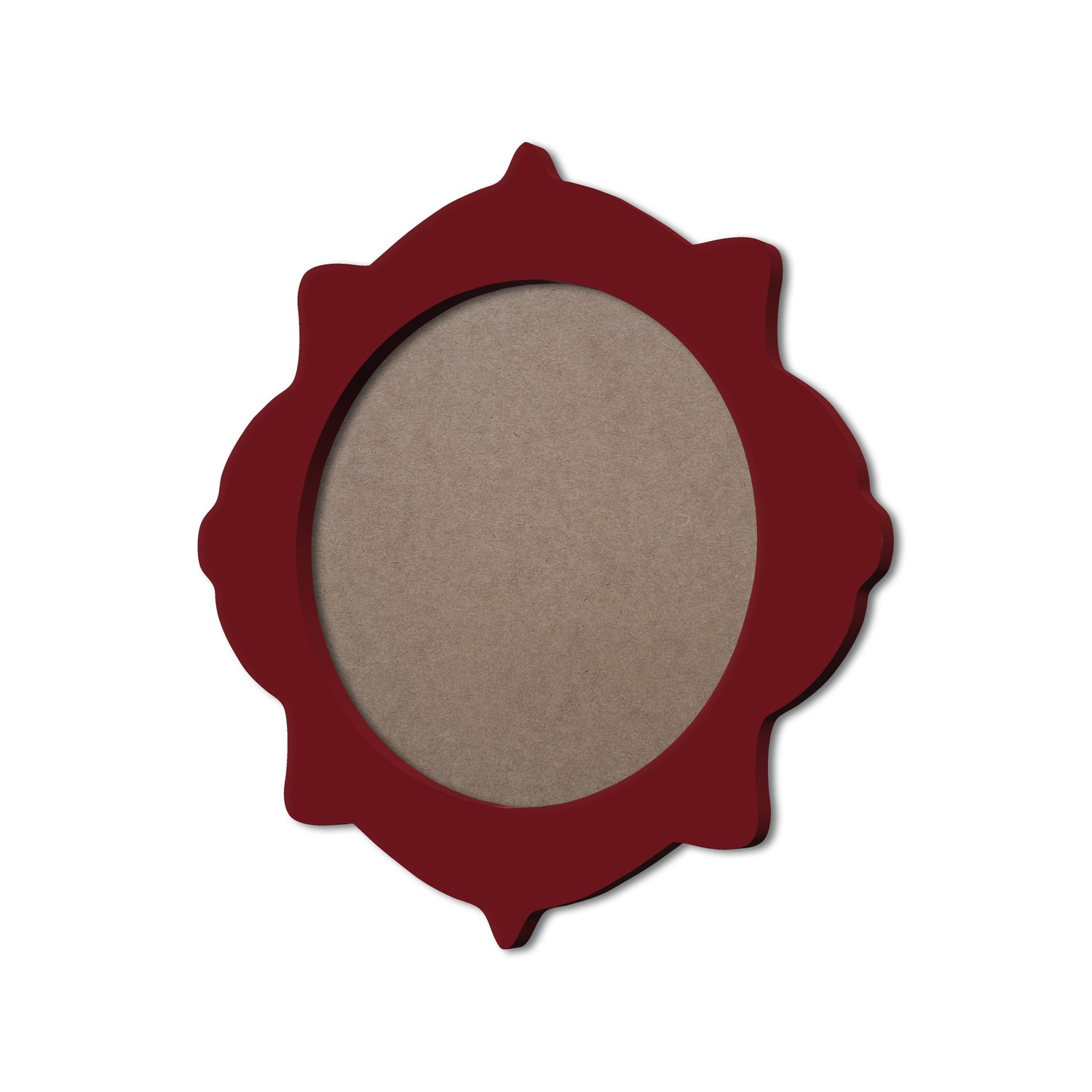Moldura Provençal Colorida Redonda Em MDF 6mm Para Quadros Decorativos Com Fundo MDF