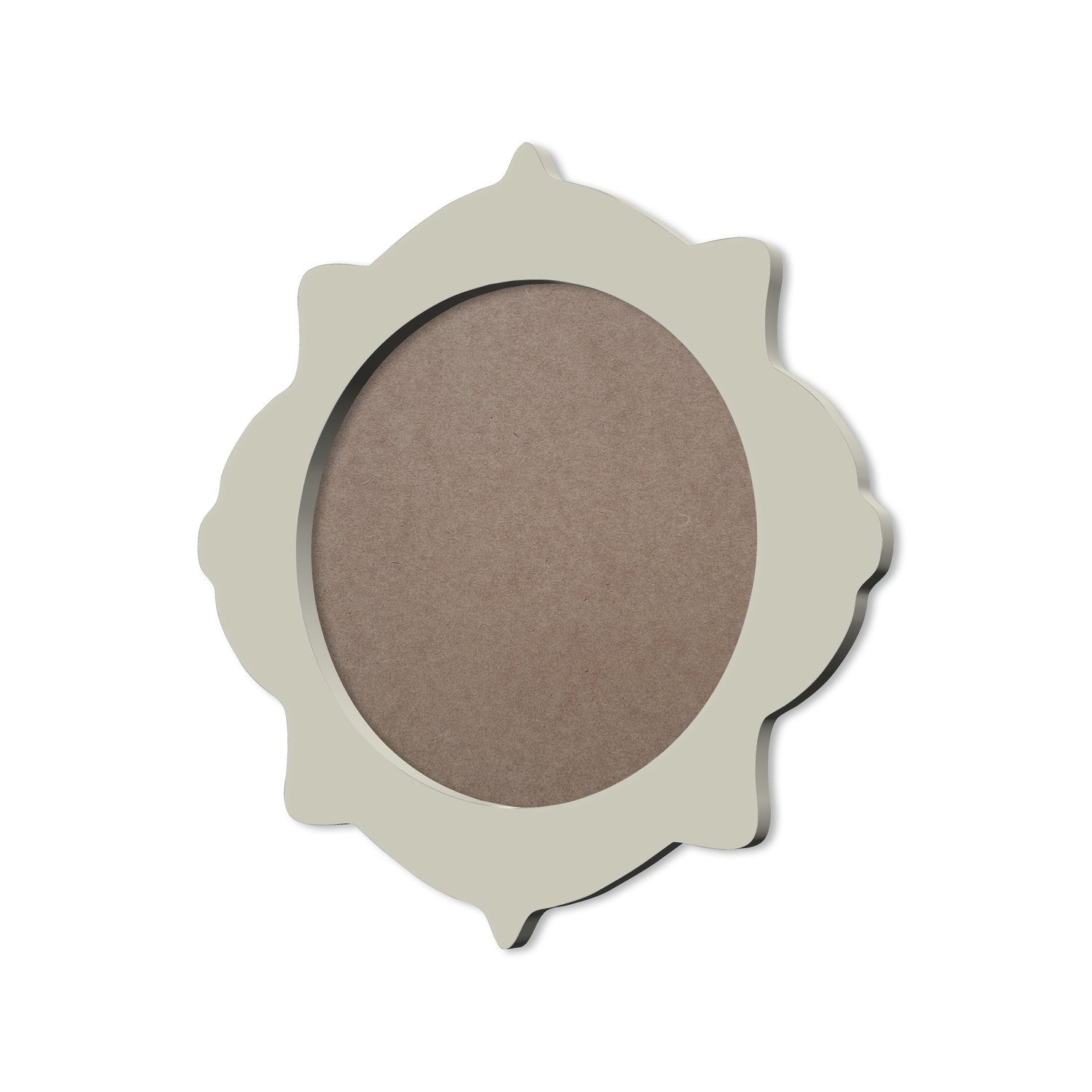 Moldura Provençal Colorida Redonda Em MDF 6mm Para Quadros Decorativos Com Fundo MDF